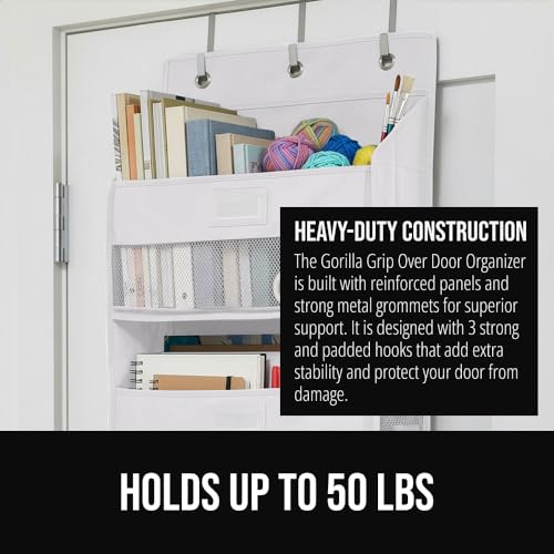 Over The Door Organizer Storage (White / 5 Shelf)
