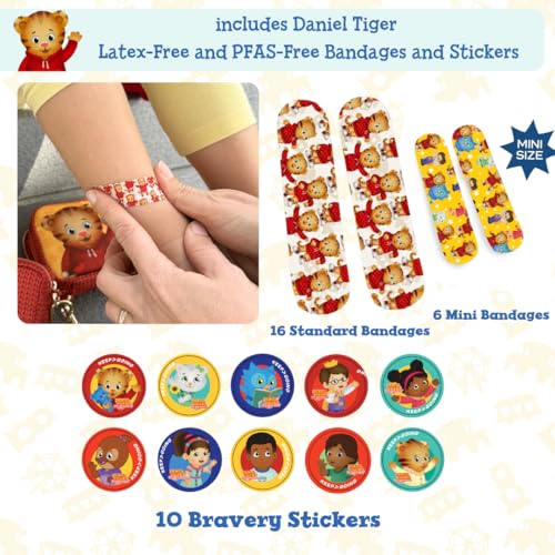 KeepGoing Daniel Tiger’s Small Travel First Aid Kit Kids (Mini Play date)