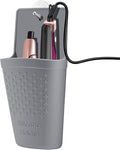 2 Pack Heat Resistant Silicone Hair Iron Mat and Pouch,Portable Travel Hair Straightener Mat and Holder for Hair Styling Tools.(Gray)