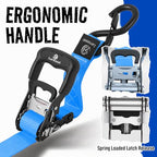 Ratchet Straps 4 Pack (Blue / 8.2 Ft)