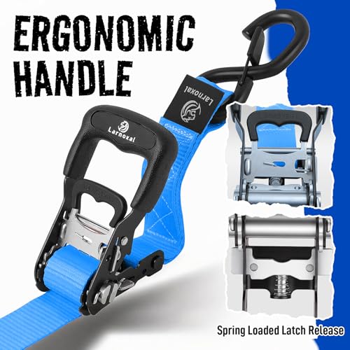 Ratchet Straps 4 Pack (Blue / 15 ft)