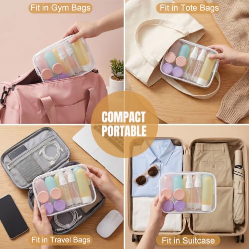 20 Pack Travel Bottles Set for Toiletries (multi-color B)