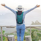 10L 15L Hiking Backpack Lightweight Packable Hiking Daypack Small Travel Outdoor Foldable Shoulder Bag (Teal Blue / 10L)