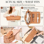 Hair Tools Travel Bag and Heat Resistant Mat 17" (Brown)