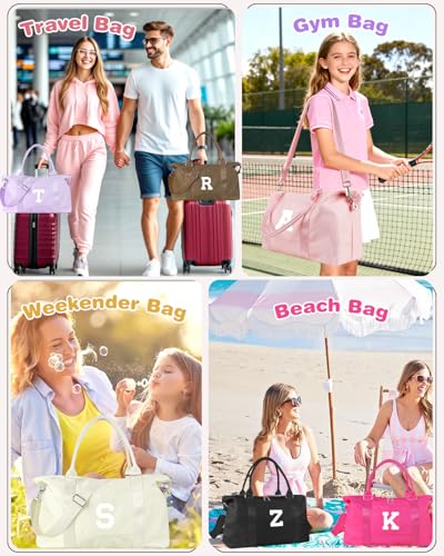 Dance Gym Duffel Bag Gifts for Girls Teen (Pink / M)
