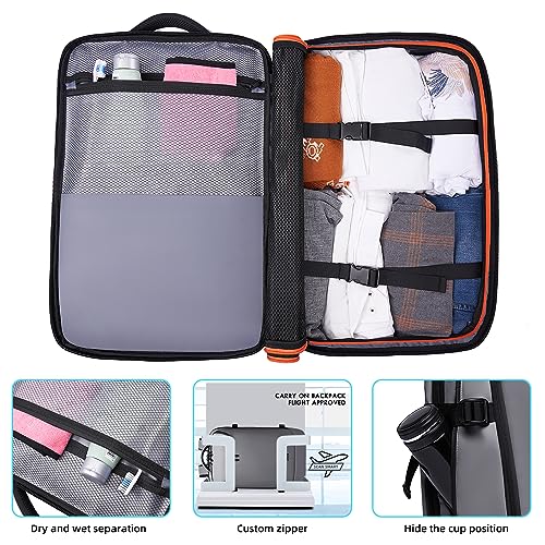 Carry on Backpack Airline Approved for Men (Grey-a50l)