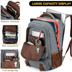 Canvas Laptop Backpack (15.6inch / Light Grey)