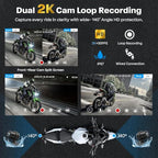 Motorcycle CarPlay Screen with Android Auto (7 Inch+TPMS+Dual Cam+Magnetic Mount+64GB)