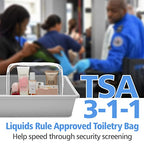 TSA Approved Toiletry Bag (5 Blue Pink White Yellow Purple / Pure TSA Series (5 Medium))