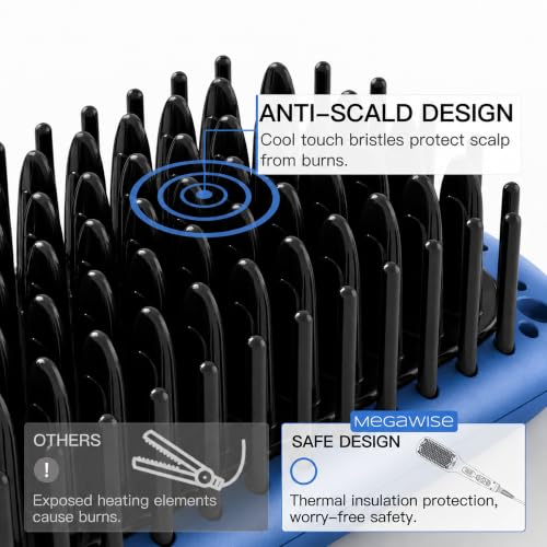 Ceramic Ionic Hair Straightener Brush (Gentian Blue)