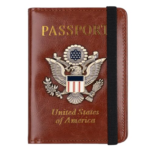 RFID Blocking Passport Holder (Brown / Upgraded)