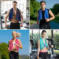 4 Pack(8Pcs) Microfiber Travel Towel, Quick Dry Beach CampingTowel Super Absorbent Compact Lightweight Sport Gym Towels for Beach, Gym, Hiking, Pool, Backpacking, Bath, Yoga(L:60"*30"+24"*15") (L 60"x30"+24"x15" / Dblue+nblue+mint+hpink)