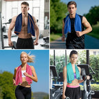 4 Pack(8Pcs) Microfiber Travel Towel, Quick Dry Beach CampingTowel Super Absorbent Compact Lightweight Sport Gym Towels for Beach, Gym, Hiking, Pool, Backpacking, Bath, Yoga(L:60"*30"+24"*15") (L 60"x30"+24"x15" / Dblue+nblue+mint+hpink)