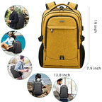 17 Inch Laptop Backpack for Travel Water Resistant College Backpack for Women Laptop Bag with USB Charging Port Work Backpack (Yellow / 17 Inch)