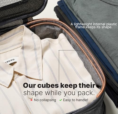 Premium Compression Packing Cubes for Travel (Grey / 4 pack)