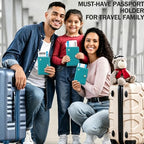 Passport Holder RFID Blocking Travel Wallet (Green)