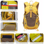 Hiking Backpack 30L Foldable Travel Daypack For Women Men (Yellow / 30L)
