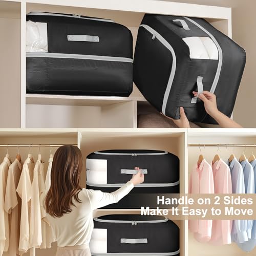 Comforter Storage Bag (Black / 110L (2-Layer Compression))