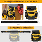 Tool Belt,14-Pockets Tool Belts for Men with Magnetic Tool Pouch (Black&yellow)