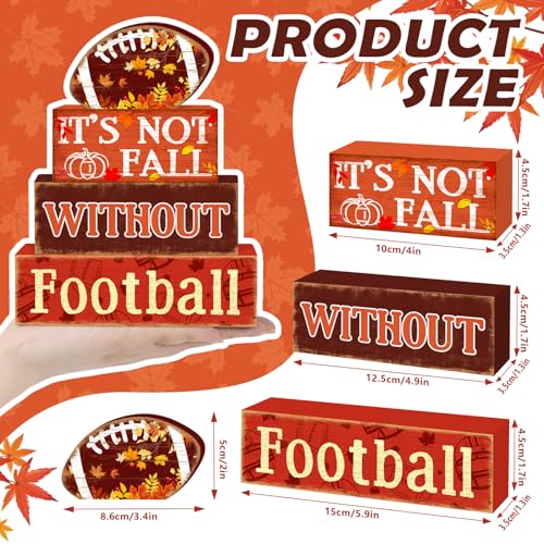 Fall Football Tiered Tray Decor Set (Fall Football)