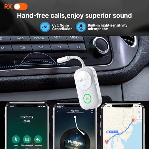 Bluetooth 5.4 Transmitter Receiver for 2 AirPods (White)