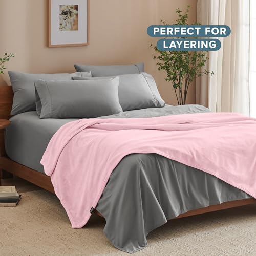 Fleece Blanket (Twin/Twin XL / 18 - Light Pink)