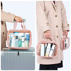 Clear Makeup Bag Travel (05 Active Rose Pink / Full Vacation (Mixed Sizes))