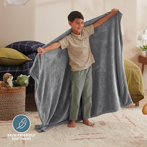 Fleece Blanket Luxury Microplush (Kid / 02 - Grey)