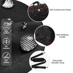 32 Inch Wheeled Foldable Duffle Bag (Black-red / Upgraded Oxford)