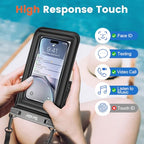 2 Pack Floating Waterproof Phone Pouch (Black+Green)