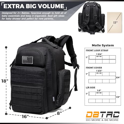 Diaper Bag Backpack for Dad (Black)