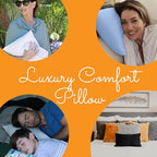 Travel Pillow for Airplanes (Serenity Blue)