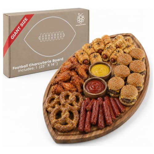 Giant American Football Charcuterie Board (Giant - 23.5x14 Inches)