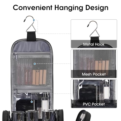 Large Hanging Toiletry Bag for Women (Black)