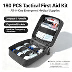 First Aid Kit EMT Medical IFAK Pouch Molle Tactical Med Emergency Bag Black (Black)