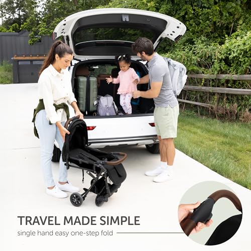 Lightweight Travel Stroller for Baby & Toddlers (Black + Travel Bag)