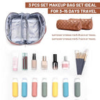 Travel Makeup Bag Organizer (01-F-Brown)