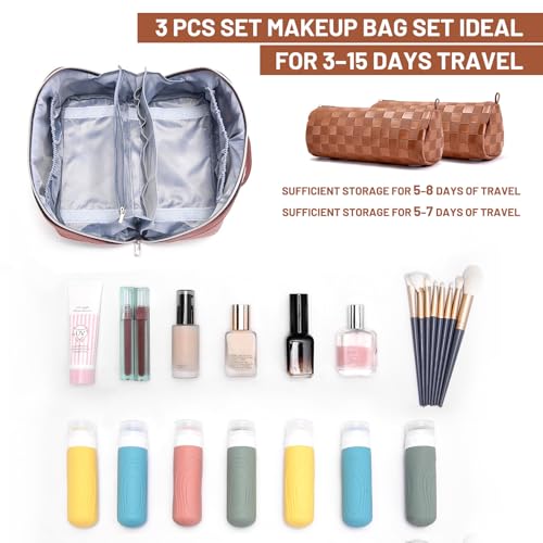 Travel Makeup Bag Organizer (01-F-Brown)