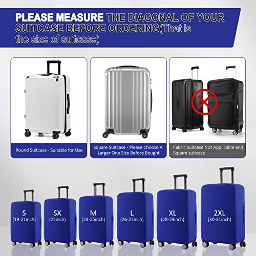Travel Luggage Cover (Blue / 24-25 inch)