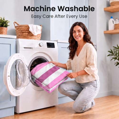 2 Pack Microfiber Beach Towels Oversized 71x32 Blue Pink Striped (2 Pack Blue Pink Multi / X-Large (32x71 inches))