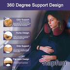 Neck Pillow for Travel (Burgundy)