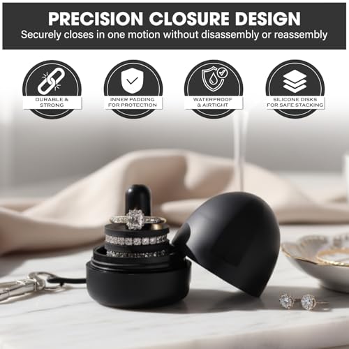 Waterproof Ring Holder Keychain for Travel & Gym (Vanilla / 1 pack)