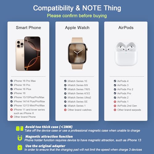 3 in 1 Wireless Charging Station for Apple (deep blue)