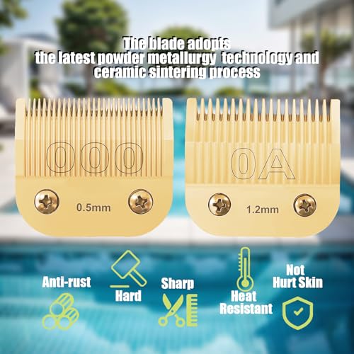 Replacement Blades Compatible with AGC BDC BGC Classic 76 A5 5Pcs Golden (10+3F+4F+5F+7F)