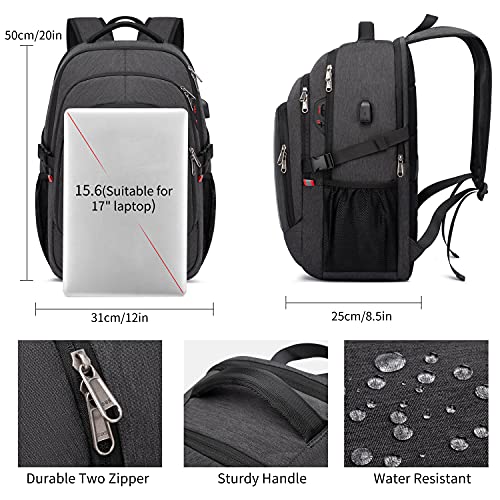 Backpack 17.3in Durable Travel Laptop Backpack (17.3inch / 17.3-grey)