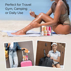 23 Pack TSA Approved Travel Bottles for Toiletries (Pink)