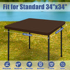 2 Pack Square Spandex Fitted Table Cloth (Coffee / 34" x 34" (Square))