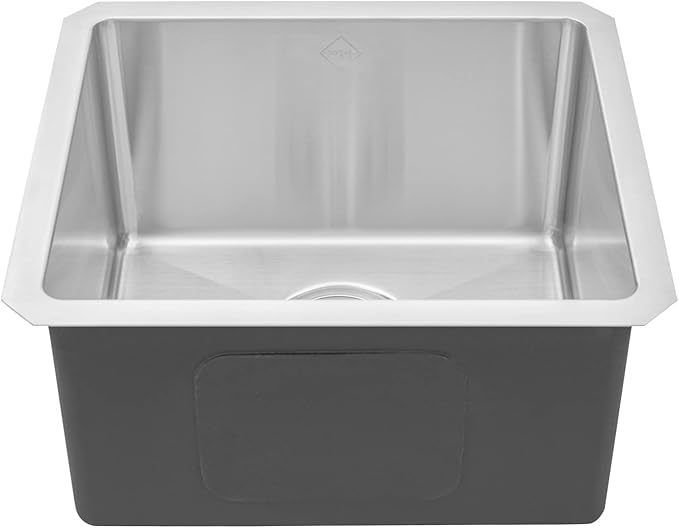 17 in. x 15 in. x 9 in. 16-Gauge Stainless Steel Undermount Single Bowl Bar - Image 4