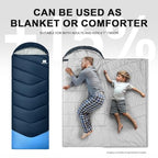 Cold Weather Sleeping Bags for Adults (Navy-5.3lb)