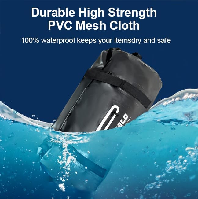 60L Waterproof Duffle Travel Duffel Bag (Black / 60L)